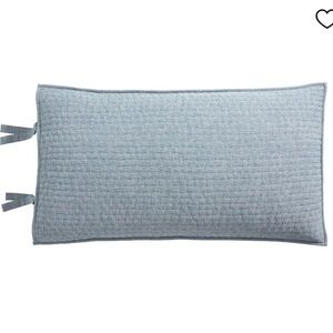 Pottery Barn Pick-Stitch Handcrafted Cotton Linen Quilted King Sham in Chambray